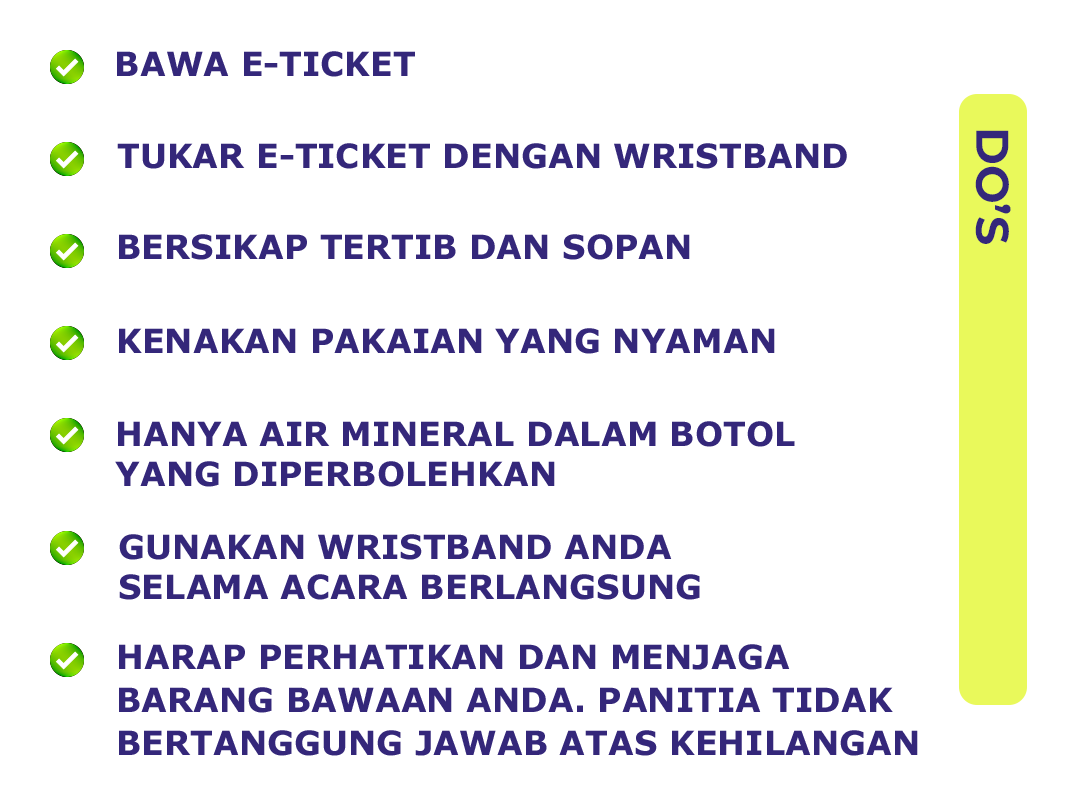 Do's - Apa yang boleh dilakukan