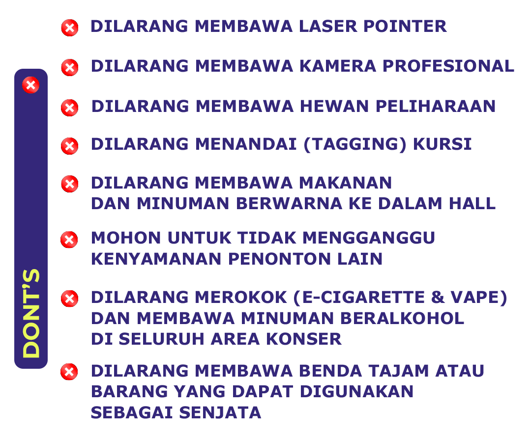 Don'ts - Apa yang tidak boleh dilakukan