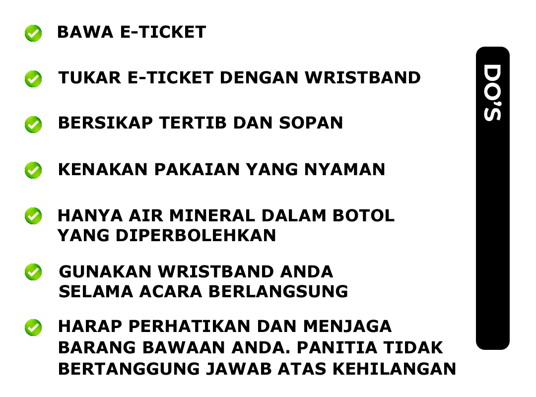 Do's - Apa yang boleh dilakukan