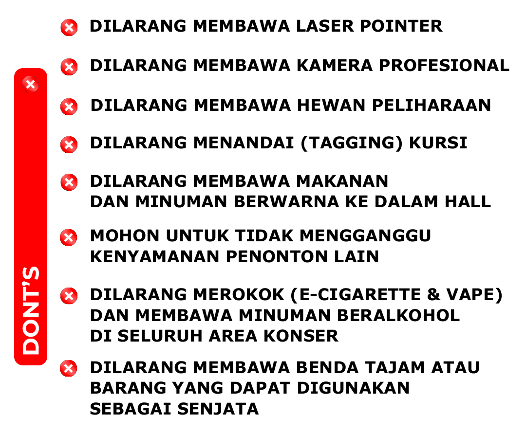 Don'ts - Apa yang tidak boleh dilakukan