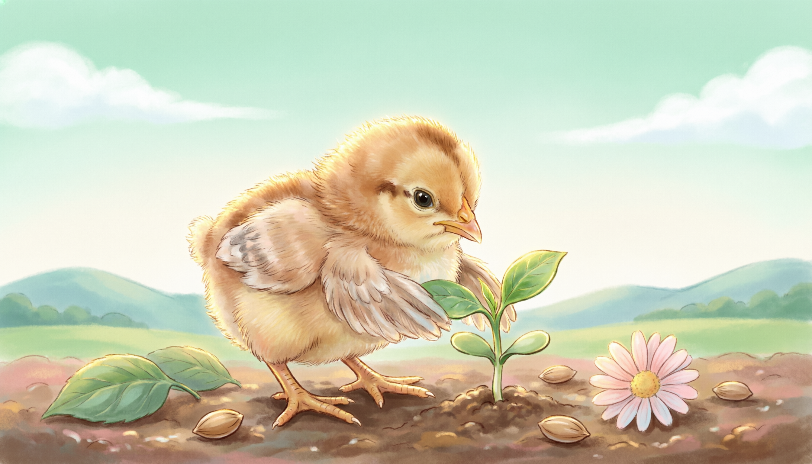 AYAM KECIL YANG BELAJAR MENJAGA LADANG